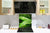 Fond en verre renforcé – Antiprojections en verre – Antiéclaboussures cuisine e salle de bain BS17 Série herbe verte et céréales: Gouttes de feuilles d'eau 3