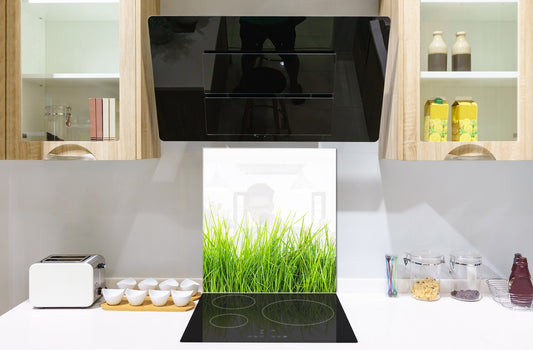 Kitchen & Bathroom splashback BS17 Green grass and cereals Series Grass Leaf Green 5