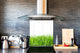 Rückwand aus gehärtetem Glas für Kochfeld – Glasauftankung – Rückwand für Küchenspüle BS17 Serie grünes Gras und Getreide: Leaf Green 6