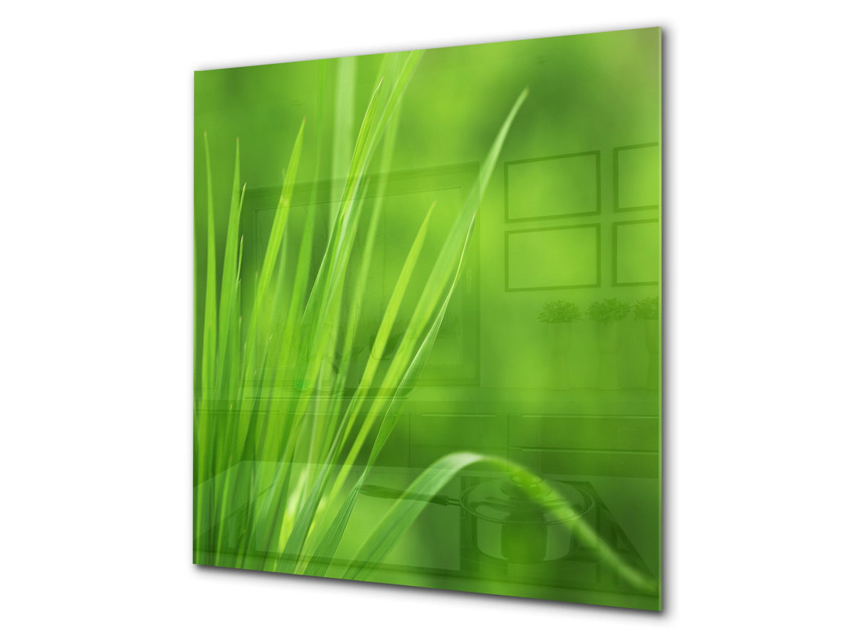 Kitchen & Bathroom splashback BS17 Green grass and cereals Series Grass Leaf Green 7