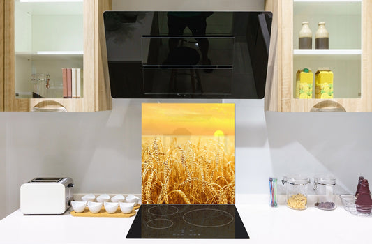 Kitchen & Bathroom splashback BS17 Green grass and cereals Series Cereal Meadow Stalk 6