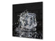 Aufkantung aus Hartglas – Glasrückwand – Rückwand für Küche und Bad BS18 Serie Eiswürfel:  Ice Cubes Black 4
