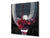 Elegante Hartglasrückwand – Glasrückwand für Küche – Glasaufkantung BS19 Serie Wein:  Red Wine 2