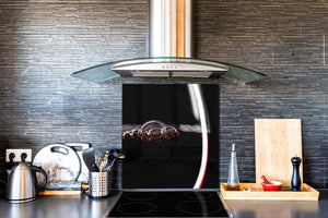 Elegante Hartglasrückwand – Glasrückwand für Küche – Glasaufkantung BS19 Serie Wein:  Red Wine 4