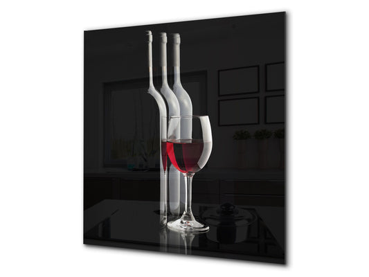 Tempered Glass backsplash – Art design Glass Upstand  BS19 Wine Series: Red Wine 5
