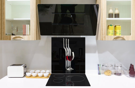 Tempered Glass backsplash – Art design Glass Upstand  BS19 Wine Series: Red Wine 5
