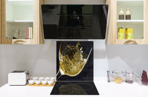 Tempered Glass backsplash – Art design Glass Upstand  BS19 Wine Series: White Wine 2