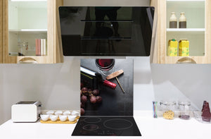 Elegante Hartglasrückwand – Glasrückwand für Küche – Glasaufkantung BS19 Serie Wein:  Corkscrew Wine 4