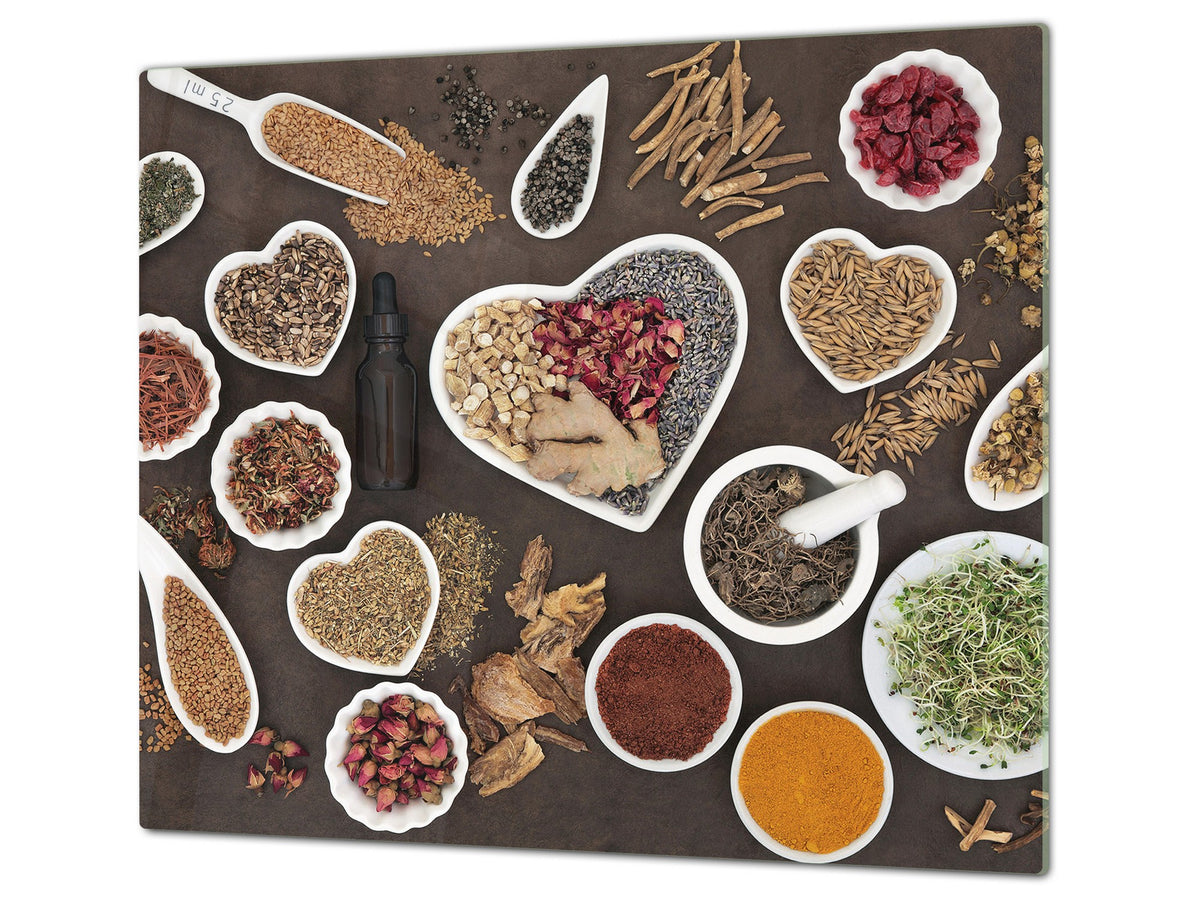 Glass Kitchen Board 60D03A: I love spices 1