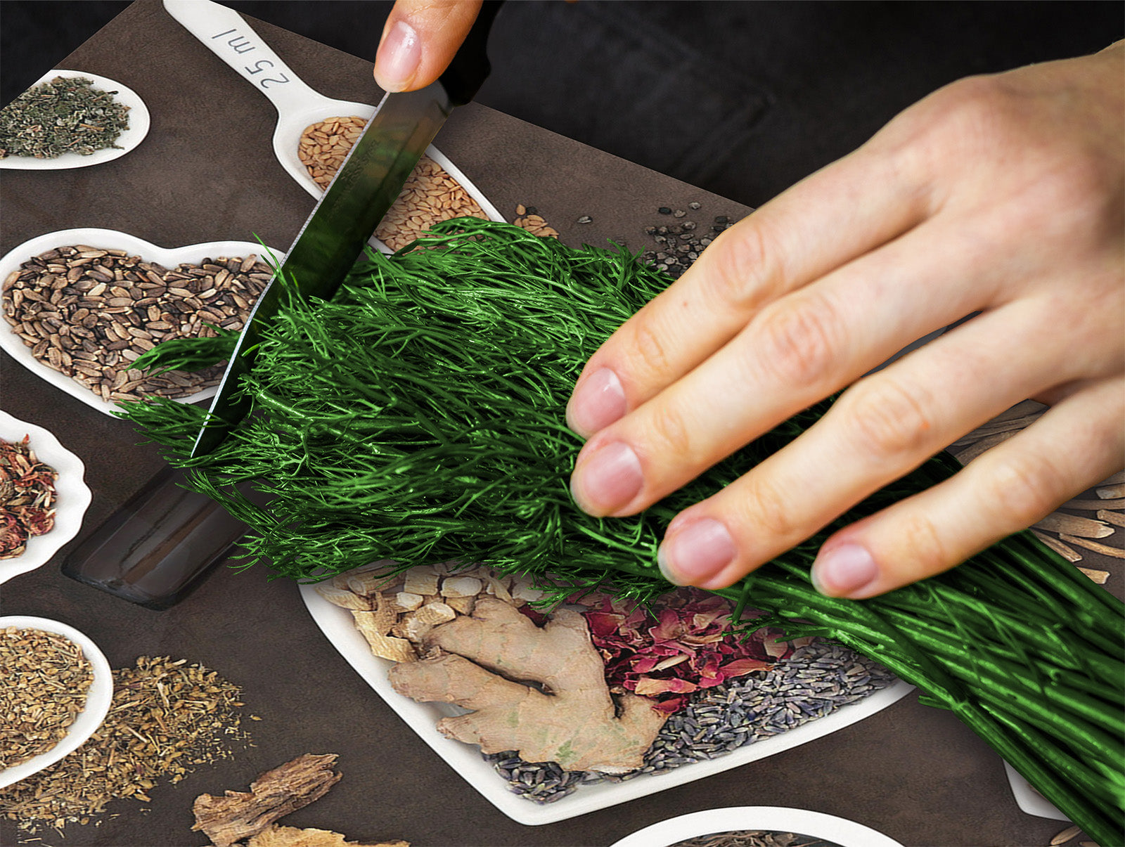 Glass Kitchen Board 60D03A: I love spices 1