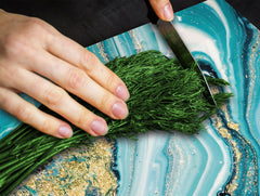 Chopping Board - Worktop saver and Pastry Board - Glass Cutting Board D23 Colourful abstractions: New ocean briefing