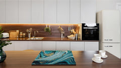 Chopping Board - Worktop saver and Pastry Board - Glass Cutting Board D23 Colourful abstractions: New ocean briefing