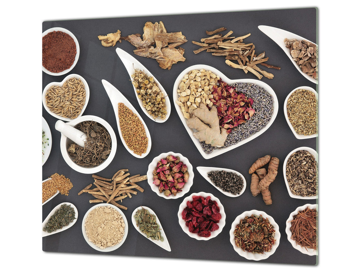 Glass Kitchen Board 60D03A: I love spices 2