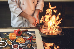 Glass Kitchen Board 60D03A: I love spices 2