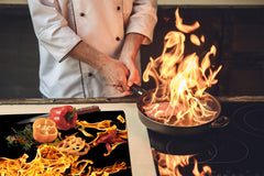 Tempered Glass Cutting Board and Worktop Saver D03 Fire Series: Fire 6