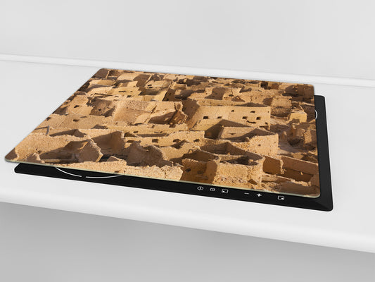 Glass Cutting Board and Worktop Saver 60D12: Ancient city