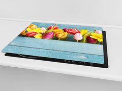 Induktionskochfeldabdeckung 60D06A: Bunte Tulpen 2