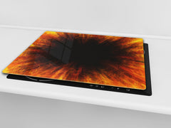 Tempered Glass Cutting Board and Worktop Saver D03 Fire Series: Fire 4