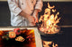 Küchenbrett aus Hartglas und Kochplattenabdeckung; D03 Fire Series: Fire 4