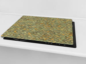 KITCHEN BOARD & Induction Cooktop Cover – Glass Pastry Board D25 Textures and tiles 1 Series: Tiny golden tiles