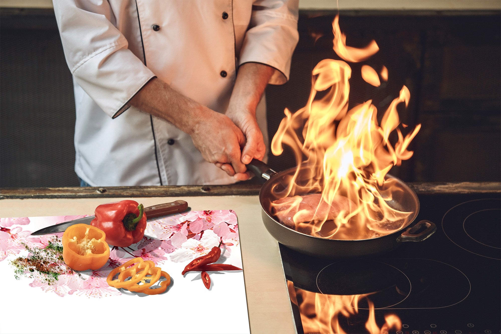 Induktionskochfeldabdeckung 60D06A: Kirschblüte 2