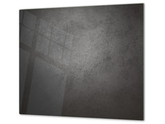 Tempered GLASS Kitchen Board – Impact & Scratch Resistant D10B Textures Series B: Dark Concrete
