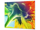 Glass Cutting Board and Worktop Saver D06 Flowers Series:  Sunflower stem