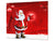 Tagliere in vetro temperato – Tagliere e proteggi; D20 Serie di Natale Babbo Natale rosso