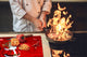 Couvre-plaques de cuisson en VERRE trempé; D20 Série de Noël Père Noël rouge