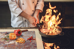 Chopping Board -  Impact & Scratch Resistant - Glass Cutting Board D24 Rusted textures Series: Rusted metal