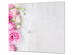 Induction Cooktop cover 60D06A: Peony flower