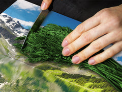 Very Big Kitchen Board – Glass Cutting Board and worktop saver; Nature series DD08: Montagne 6