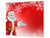 Schneidbrett aus Hartglas und schützende Arbeitsoberfläche; D20 Weihnachtsserie: Weihnachtsmann im Schnee