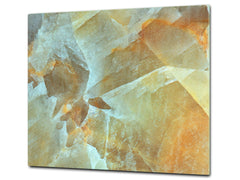 Chopping Board - Induction Cooktop Cover D21 Marbles 1 Series: Amber onyx