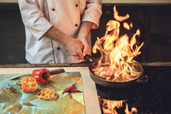 Chopping Board - Induction Cooktop Cover D21 Marbles 1 Series: Amber onyx