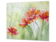 Glass Cutting Board and Worktop Saver D06 Flowers Series: Poppies 2