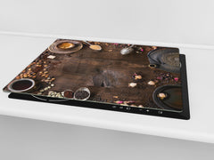 Glass Kitchen Board 60D07: Teapot with coffee 1