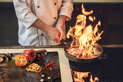 Glass Kitchen Board 60D07: Teapot with coffee 1
