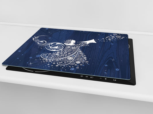 CUTTING BOARD and Cooktop Cover ;D20 Christmas Series: White angel