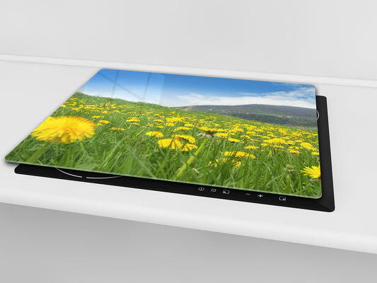 Tempered GLASS Kitchen Board – Impact & Scratch Resistant; D08 Nature Series: Flowers