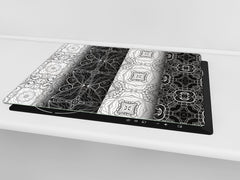 Glass Kitchen Board 60D20: Black & White texture 2