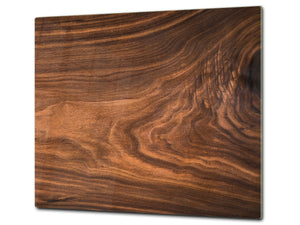 TEMPERED GLASS CHOPPING BOARD – Glass Cutting Board and Worktop Saver D26 Textures and tiles 2 Series: Nutwood pattern