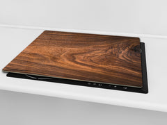 TEMPERED GLASS CHOPPING BOARD – Glass Cutting Board and Worktop Saver D26 Textures and tiles 2 Series: Nutwood pattern