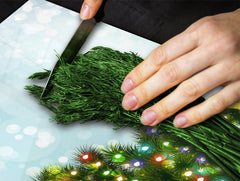 CUTTING BOARD and Cooktop Cover ;D20 Christmas Series: Christmas tree in the snow