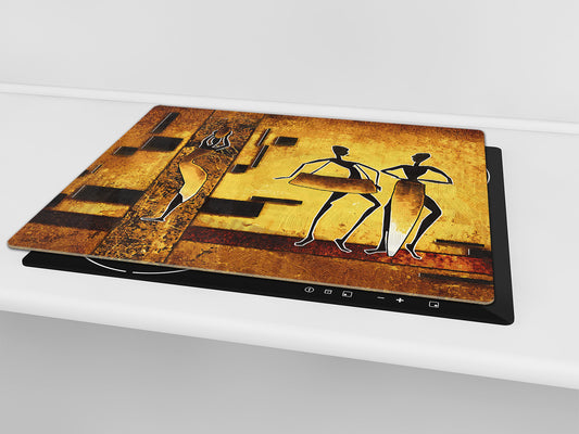 Glass Cutting Board 60D15: Egyptian figures