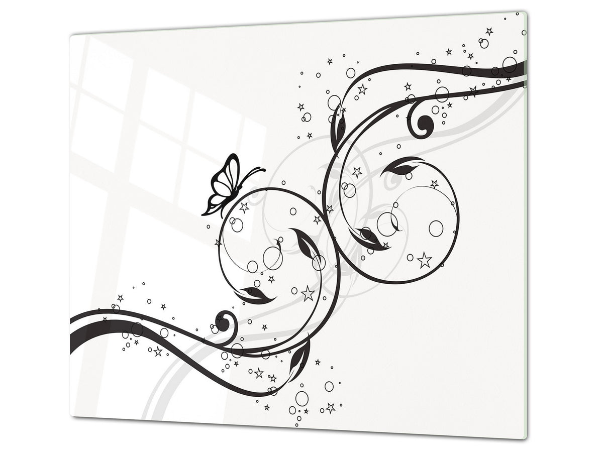 Glass Pastry Board 60D18: Butterfly