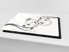 Glass Pastry Board 60D18: Butterfly