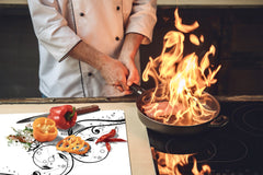 Glass Pastry Board 60D18: Butterfly