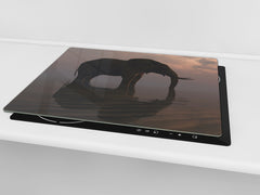 Tempered GLASS Cutting Board 60D01: Elephant 2