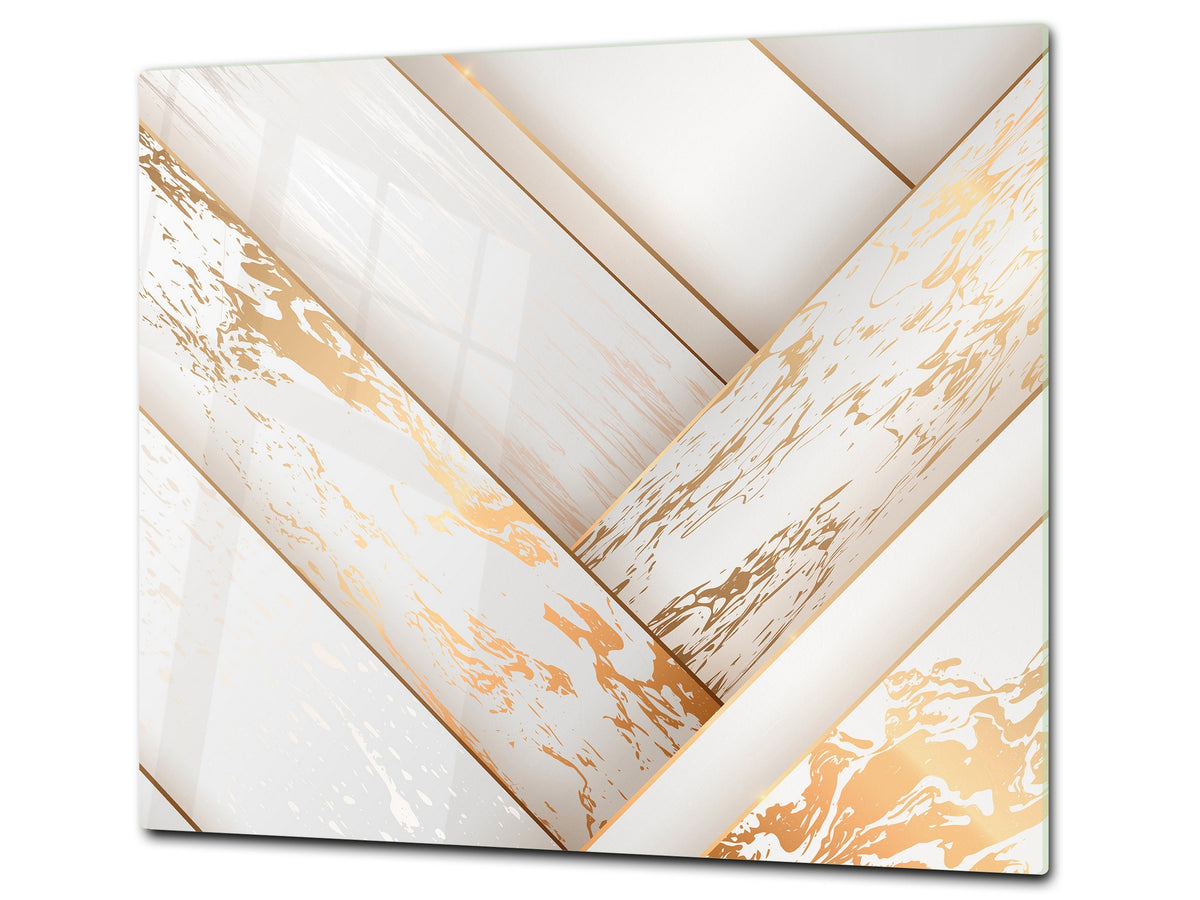 TEMPERED GLASS CHOPPING BOARD – Glass Cutting Board and Worktop Saver – Worktop protector; MEASURES: SINGLE: 60 x 52 cm (23,62” x 20,47”); DOUBLE: 30 x 52 cm (11,81” x 20,47”); D30 Decorative Surfaces Series: Luxury white panels